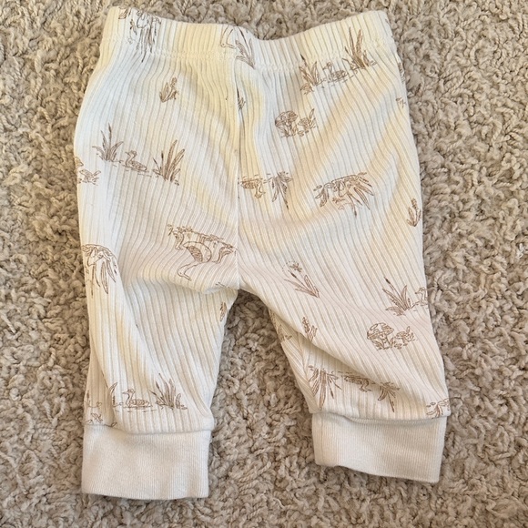 Carter's Cream Baby Pants with Brown Accents - Picture 3 of 3